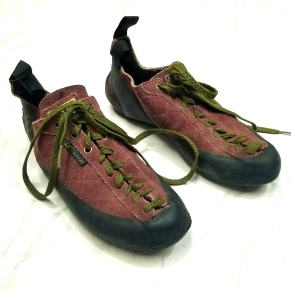 5.10 Five Ten Stealth C4 Men’s Climbing Shoes Red Green Black Size 7.5 - Picture 1 of 16